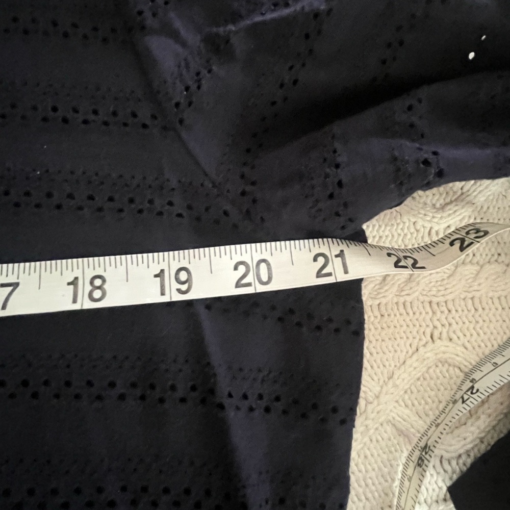Talbots Women's Navy Blouse Lined 3/4 Sleeve with Button Cuff Detail Sz XL - Picture 10 of 14